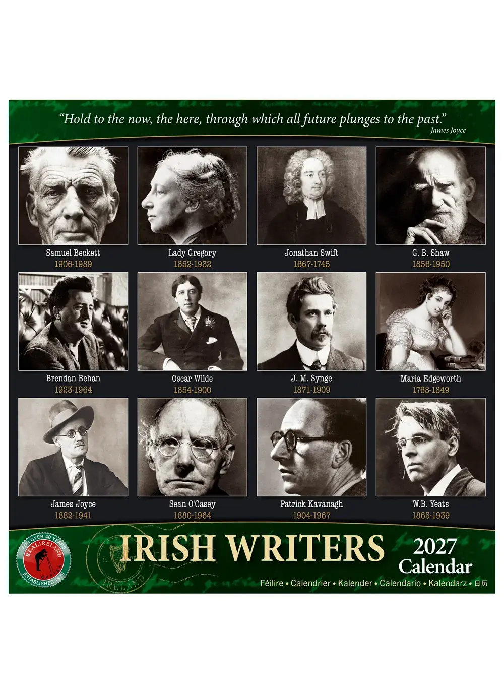 Irish Writers 2027 Calendar